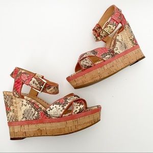 ASH Snake Print leather wedges size 39